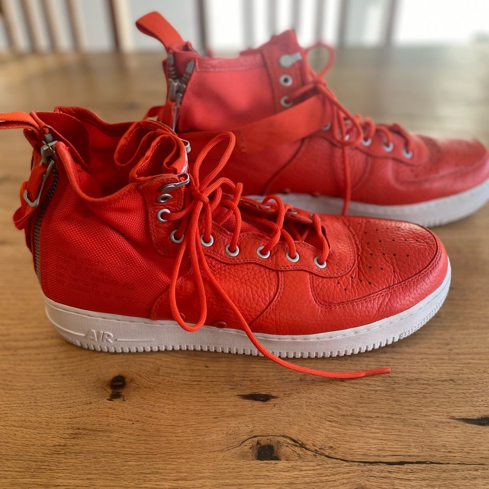Nike SF AF1 Mid Team Orange Sneakers Men’s 13 Preowned - Picture 6 of 11